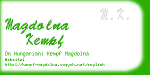 magdolna kempf business card